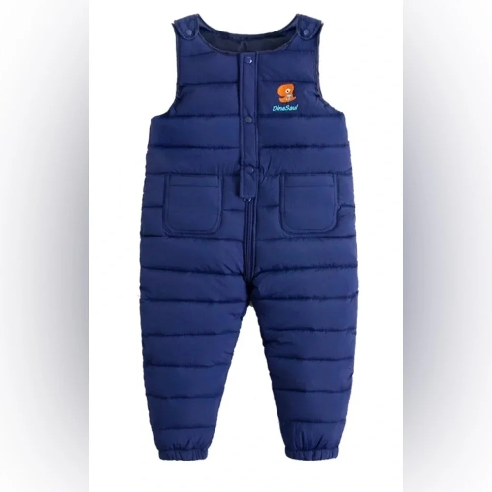 Snow Pants Overalls Zipper Jumpsuits -NEW - Toddler Girls/Boys Winter Warm 2-3T